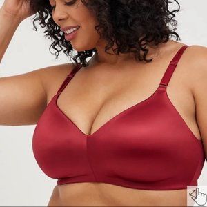 Torrid Red Lightly Lined 360° Back Smoothing™ Everyday Wire-Free Bra NWT